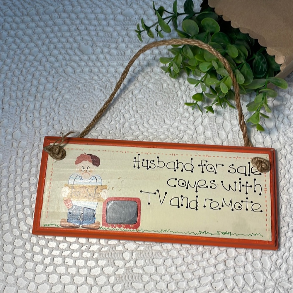 “Husband for Sale” wooden sign handcrafted